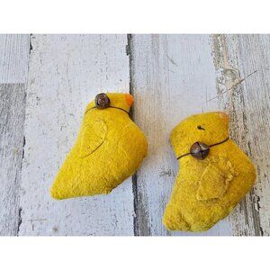 Primitive duck bird bell‎ spring Easter decor unique plush set